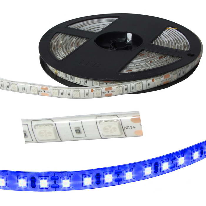 Светодиодная лента RUICHI, 5050, 300 LED, IP65, 12 В, цвет синий, катушка 5 м (цены указаны за 1 м) фото 1
