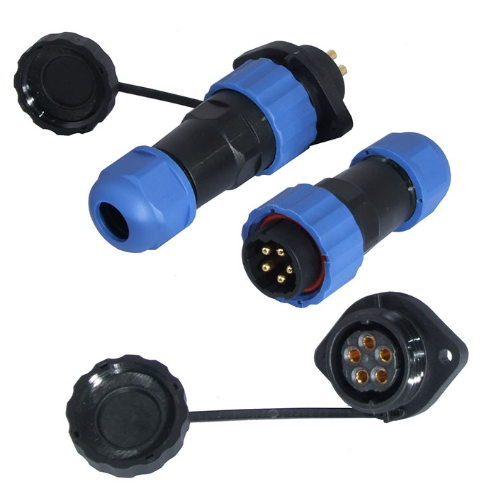 Разъём герметичный SZC21 5P-M-FE, 5 контактов фото 1