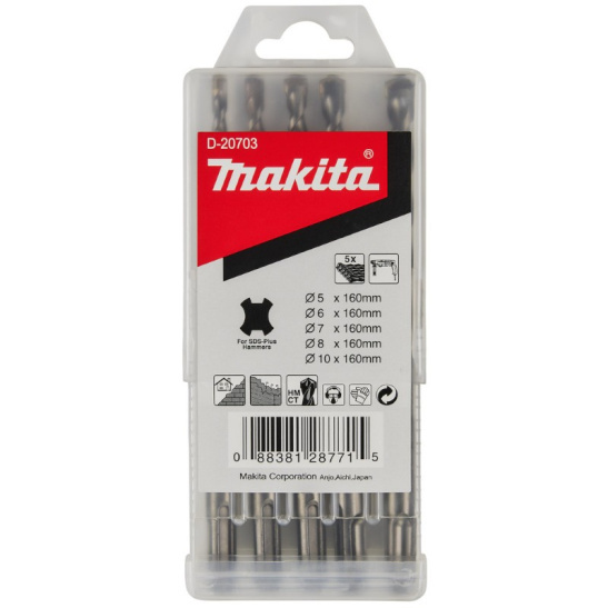 Набор буров Makita SDS+ 5 шт. Макита  D-20703 фото 1