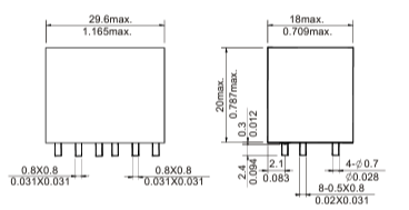 Электромагнитные реле 4117-2-2W-Z-10A-5VDC-1.0 фото 2