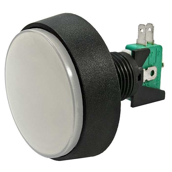 Кнопка GMSI круглая RUICHI 1B-C с LED подсветкой 12 В, 5 А, 30 мОм, 250 В, NO(NC)+NC(NO), белая фото 1