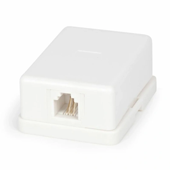 РОЗЕТКА ТЕЛЕФОННАЯ 1гн. RJ-11 (6Р-4С), внешняя REXANT Арт.03-0001 фото 1