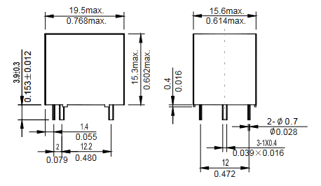 Электромагнитные реле NT73-2-CS-15-DC5V-0.36 фото 2