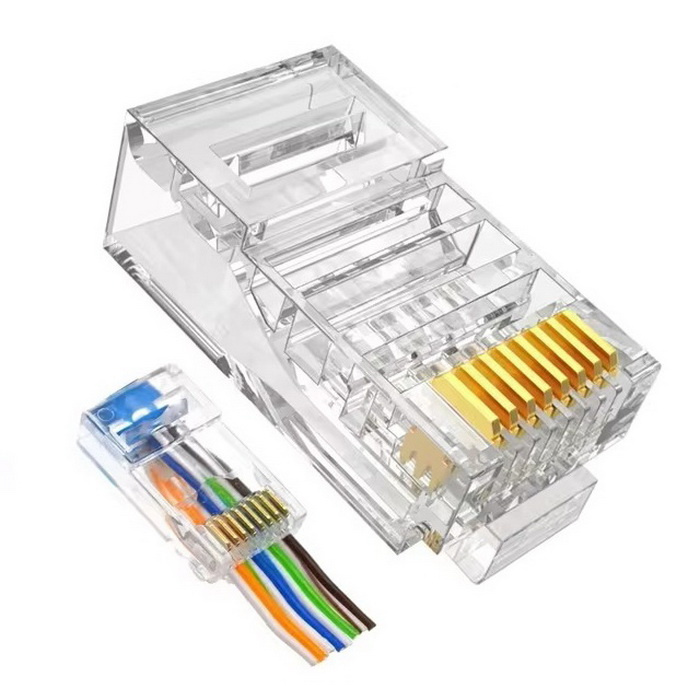 RJ RJ45 (TP-8P8C) Cat5E сквозной фото 1