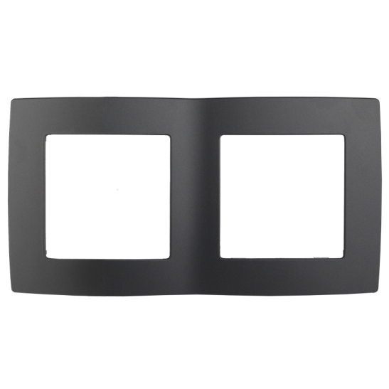 Рамка ЭРА 12-5002-05 2-ая горизонт. антрацит ЭРА 12 фото 1