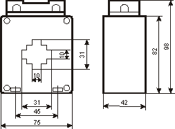 Трансформатор тока RUICHI MSQ-30, 400 A, 50 Гц, 660 В фото 2