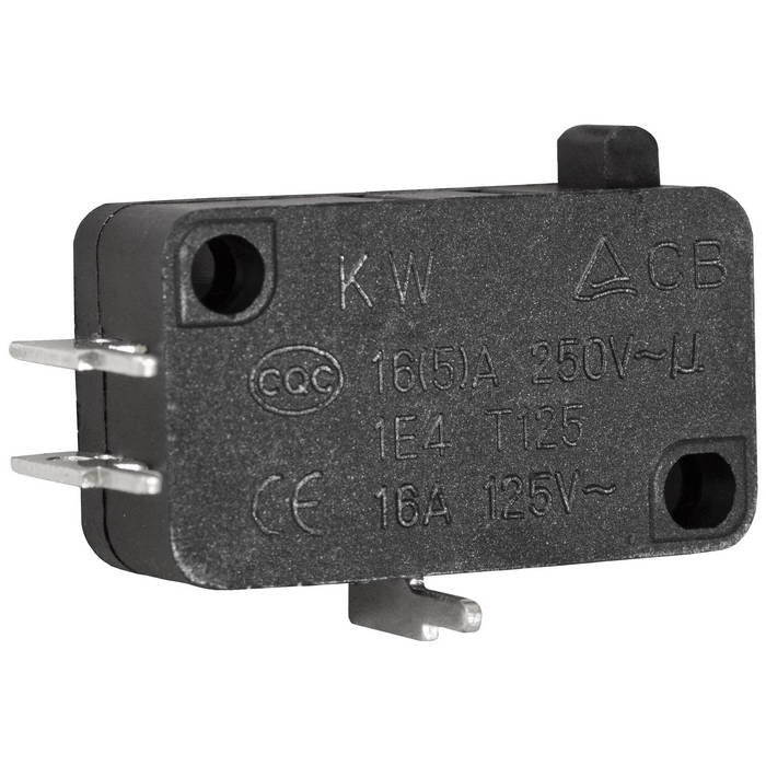 Микропереключатель RUICHI KW7-07-04, 15.9х10.3х27.8 мм, ON-(ON), SPDT 3P, 250 В, 5 А, 30 мОм, -25...+85 °C фото 1