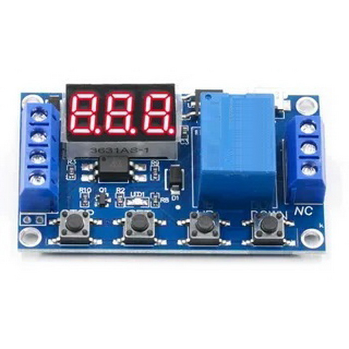 Модуль реле задержки времени с индикатором RUICHI HW-521 DC 6-30V Micro USB 0.1 секунд фото 1