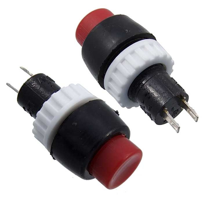 Кнопочный переключатель RUICHI PBS-20A-2, ON-OFF, красный фото 1