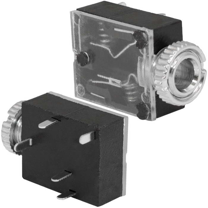 Разъём аудио RUICHI TKX3-3.5-05 PCB jack, гнездо на плату фото 1