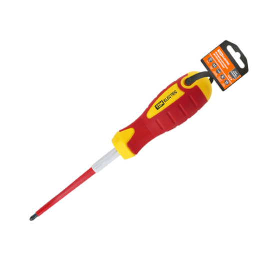 Отвертка диэлектрическая крестовая TDM (SQ1007-0203) РН2х100 фото 1