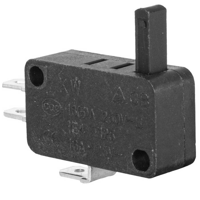 Микропереключатель с удлиненным штоком RUICHI KW7-29, 16х10.5х28 мм, ON-(ON), 3P, 250 В, 5 А, 30 мОм, -25...+85 °C фото 1