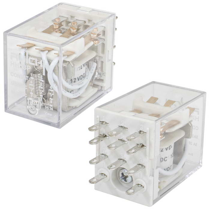 Электромагнитное реле RUICHI 4453(18F)-3 (HH53P) 12VDC 5А, 3C: 3PDT фото 1