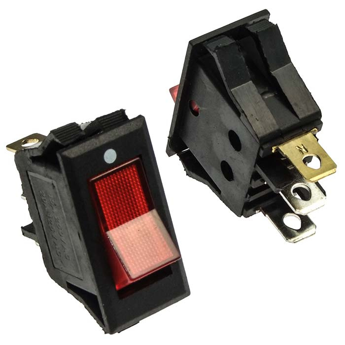 Клавишный переключатель RUICHI KCD3-101N-B11-R/3P, ON-OFF фото 1