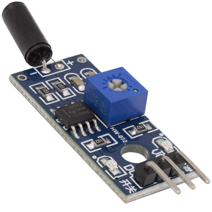 Цифровой пороговый датчик наклона и вибрации RUICHI SW-520D для Arduino, 12 В, 0.02 А, 32 мм фото 1