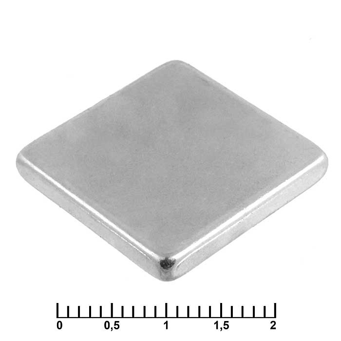 Магнит RUICHI B 20x20x3 мм, класс N35, квадратный фото 1