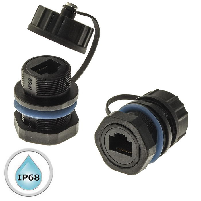 Разъём герметичный RUICHI RJ45M20ZO-6AG фото 1