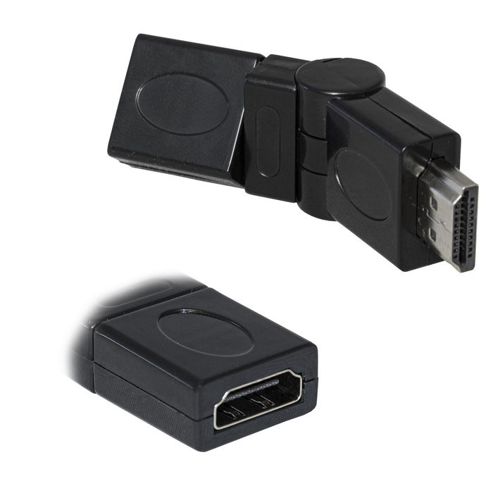 Разъём RUICHI HDMI(m)-HDMI(f), поворотный фото 1