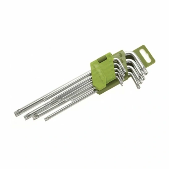Набор шестигранных ключей TORX(звезд.) 9шт с отв. длинные Дело Техники 563592 фото 1