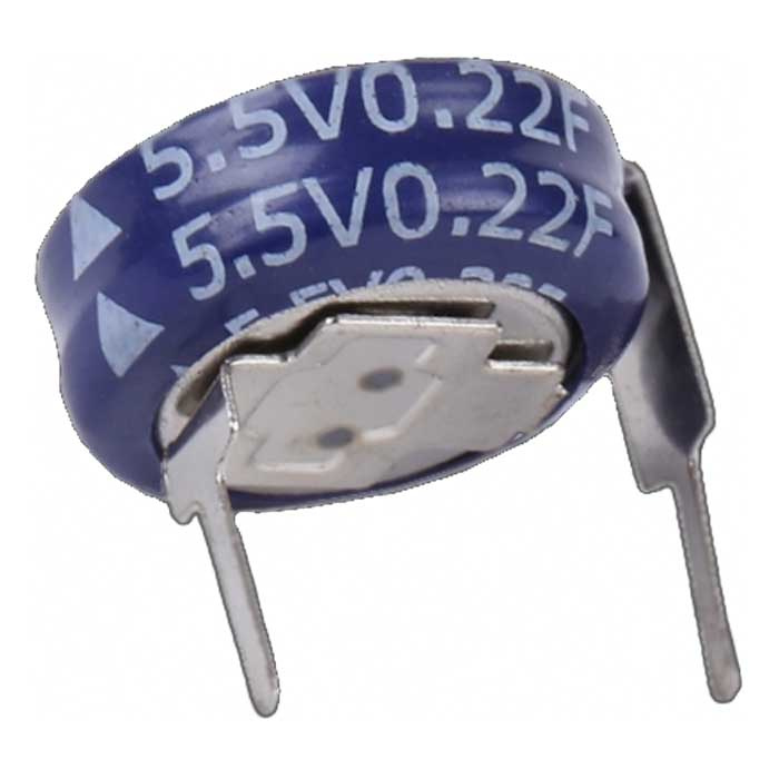 SE-5R5-D474VYH3E KAMCAP Ионистор 0.47 Ф, 5.5 В, 33 мА, горизонтальный фото 1
