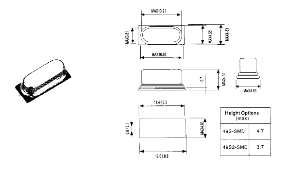 Кварцевые резонаторы HC49SM-7.3728MHZ-20PF фото 2