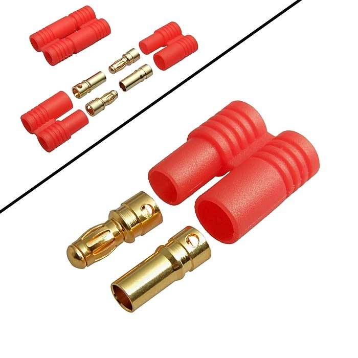 Разъёмы для RC моделей RUICHI 3.5 Red jacket type banana фото 1