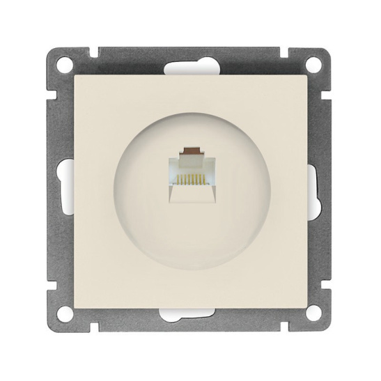 Розетка "АФИНА" (A0051-I) компьютерная одноместная RJ45 сл.кость с/у (без рамки) УНИВЕРСАЛ фото 1