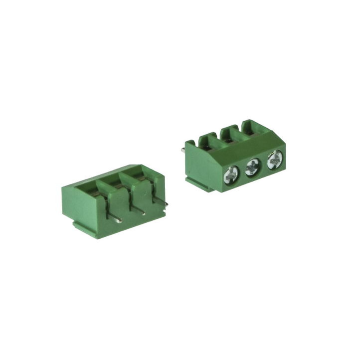 Винтовой модульный клеммный блок RUICHI RG126-5.0-03P, на плату, 3 контакта, шаг 5.00 мм фото 1