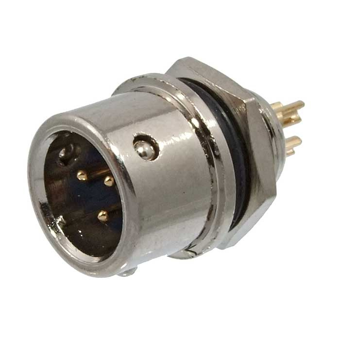 Разъём быстроразъёмный RUICHI XS9-3(Zn) panel plug, 3-х контактый фото 1