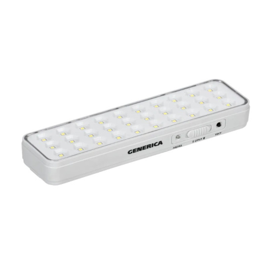 Светильник аварийный GENERICA ДБА 1030, 3 Вт, аккумулятор, 30 LED, 5 ч, 220 В, LDBA0-1030-5-01-K01-G фото 1