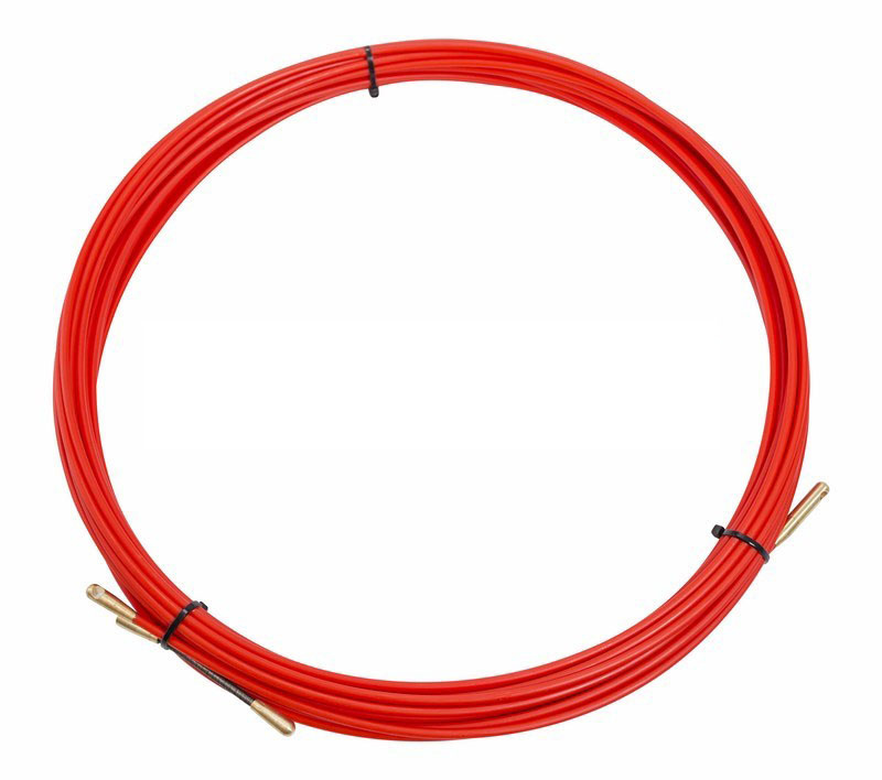 Протяжка кабельная (мини УЗК в бухте), стеклопруток, d=3.5mm, 10м КРАСНАЯ 47-1010 фото 1