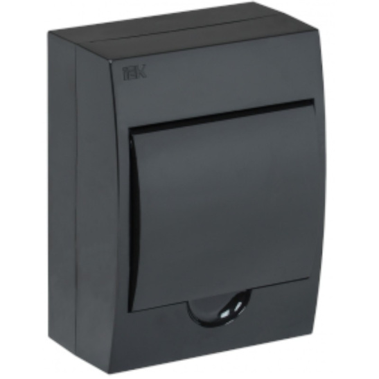 Бокс IEK ЩРН-П 6 черный навесной пластик KREPTA IP41 200х148х95 (MKP12-N-06-41-K02) фото 1