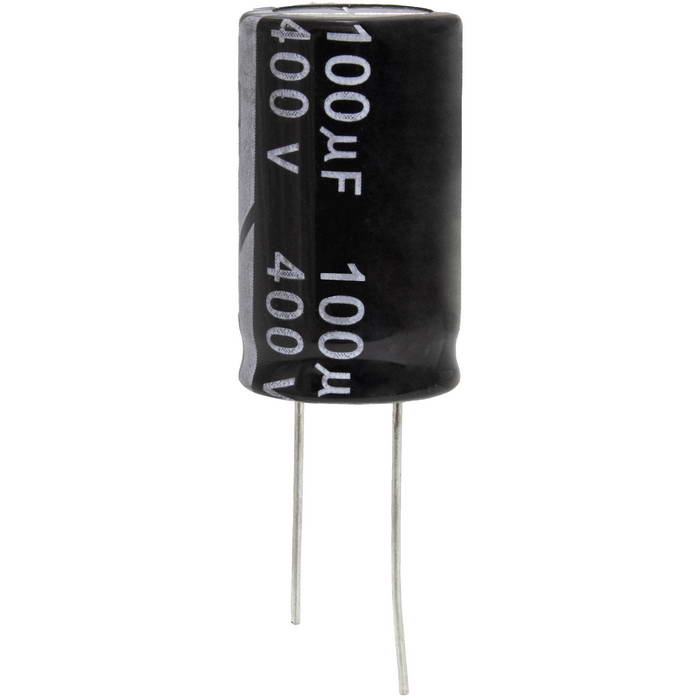 KM101M2GBKJ1832VBK JWCO Конденсатор электролитический радиальный, 100 мкФ, 400 В,   18х32 мм, -25…+105 °C, наработка 2000 часов фото 1