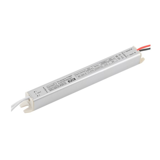 Драйвер General LED (510007) GDLI-SS-24 24 Вт, 12 В, IP20 для светодиодной ленты (лайт-бокса) фото 1