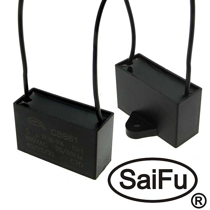 Пусковой конденсатор SAIFU CBB61, 5 мкФ, 630 В фото 1