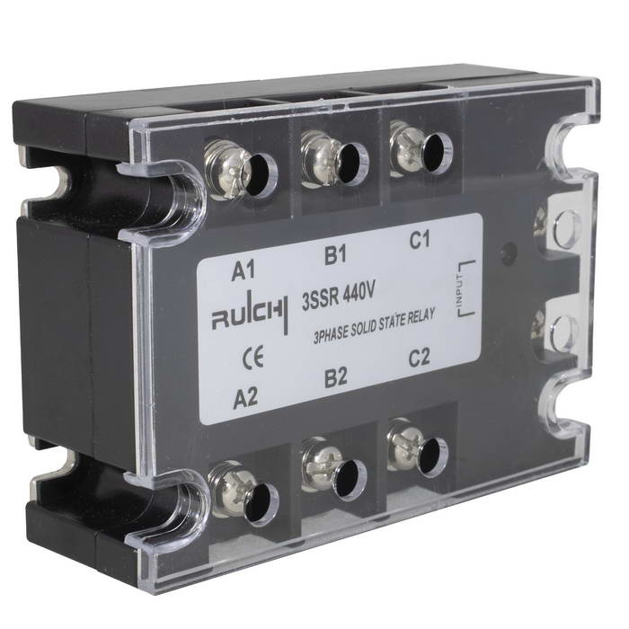 Твердотельное реле RUICHI 3SSR 440V 120A (R)A4 (90-280v), 1000 МОм фото 1