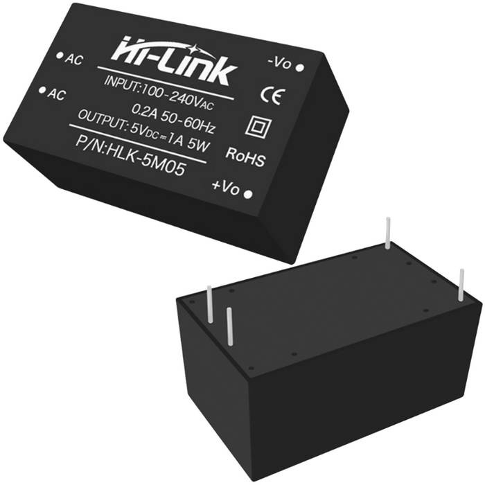 Блок питания на печатную плату Hi-Link HLK-5M05, 85-264 В (АС) 1 А, 5 В, корпус из поликарбоната фото 1