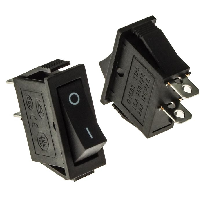 Клавишный переключатель RUICHI KCD3-101-C3-B/2P, ON-OFF фото 1
