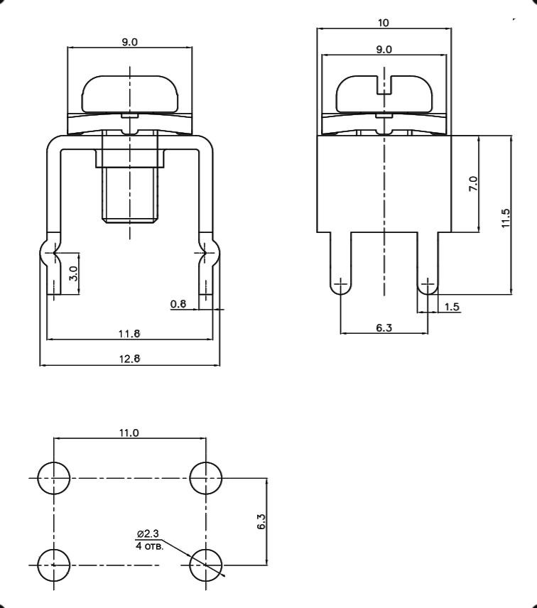 Клемма винтовая пластинчатая RUICHI K13 M4x9 мм, 18-14 AWG, лужёный металл фото 2