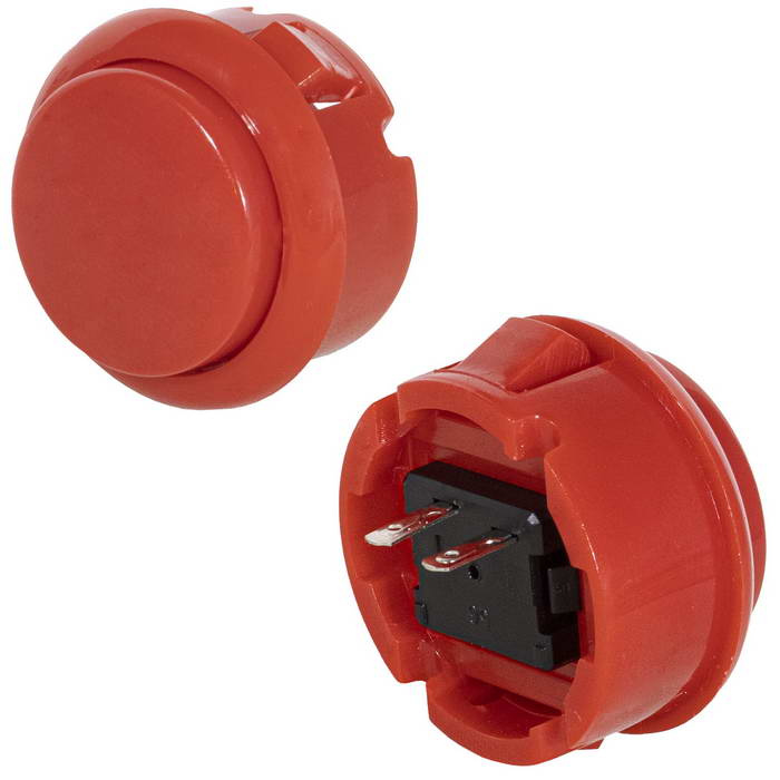 Кнопка GMSI RUICHI RC-1009-30-R, 30 мм, 12 А, 20 мОм, круглая, цвет красный фото 1