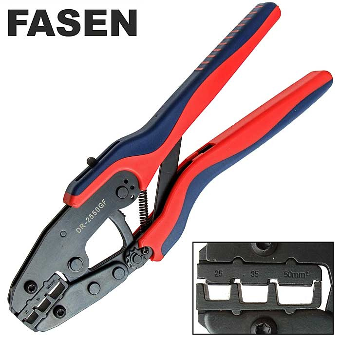 Кримпер для обжима кабельных наконечников FASEN DR-2550GF фото 1