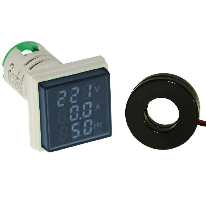 Цифровой LED вольтметр, ампермерметр, частотомер переменного тока RUICHI DMS-304 фото 1
