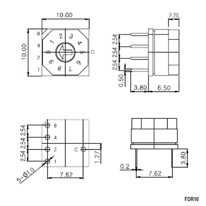 DIP-переключатель RUICHI FDR10 фото 2