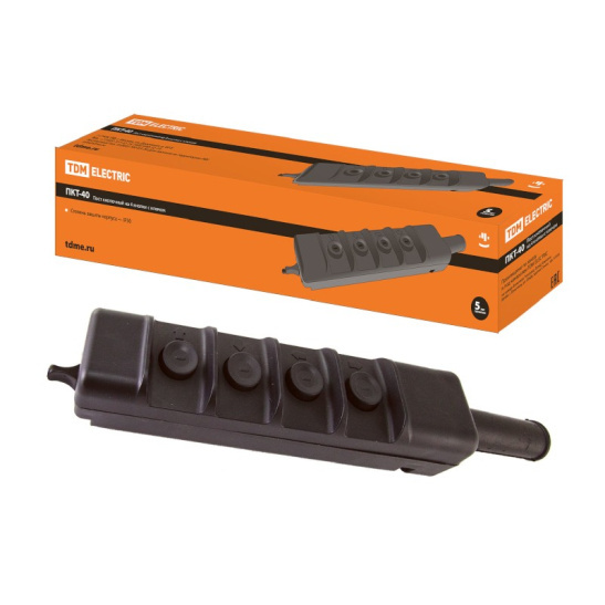Пост кнопочный TDM ПКТ-40 на 4 кнопки с ключом IP30 (SQ0706-0005) фото 1