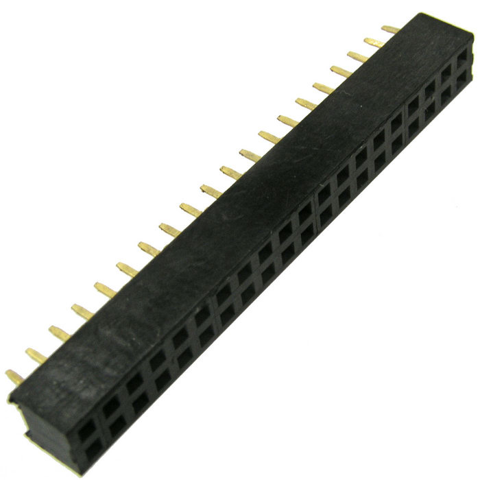 Гнездо для плат 2.00 мм RUICHI PBD2-40 (PBD2-2x20) 2.00 мм, 40 контактов фото 1