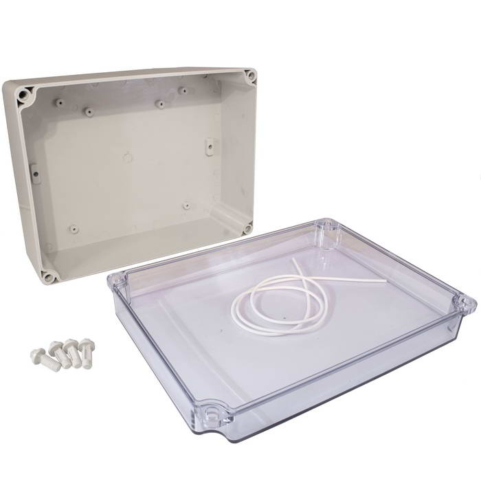 Корпус для РЭА пластиковый влагозащищенный ZTM-ELECTRO Z10-50C, IP65, 250x190x100 мм, с прозрачной крышкой фото 1