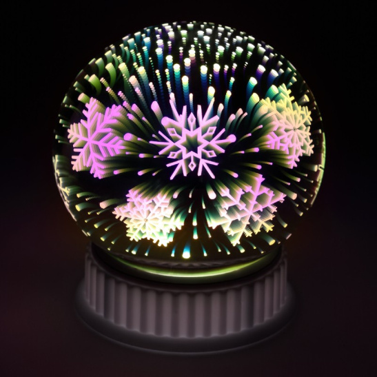 Фигура светодиодная новогодняя ЭРА (ENGDS-15) "Снежинки" 6 LED 3хAAA 13 см  IP20 фото 1