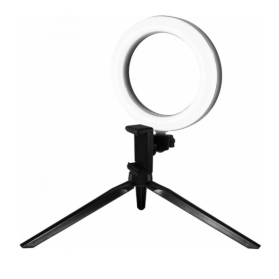 Светильник настольный LED TDM (SQ0373-0301) кольцевой 16 см 6W 2700-6400K черно-белый , SQ0373-0301 фото 1