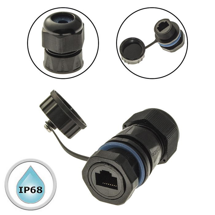 Разъём герметичный Ruichi RJ45M20Z1-6AG фото 1