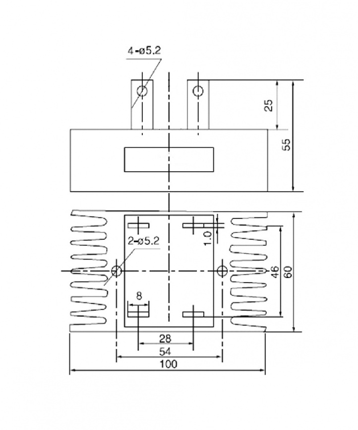QL50A RUICHI диодный мост, 1000 В, 50 А, 60 x100 мм фото 2